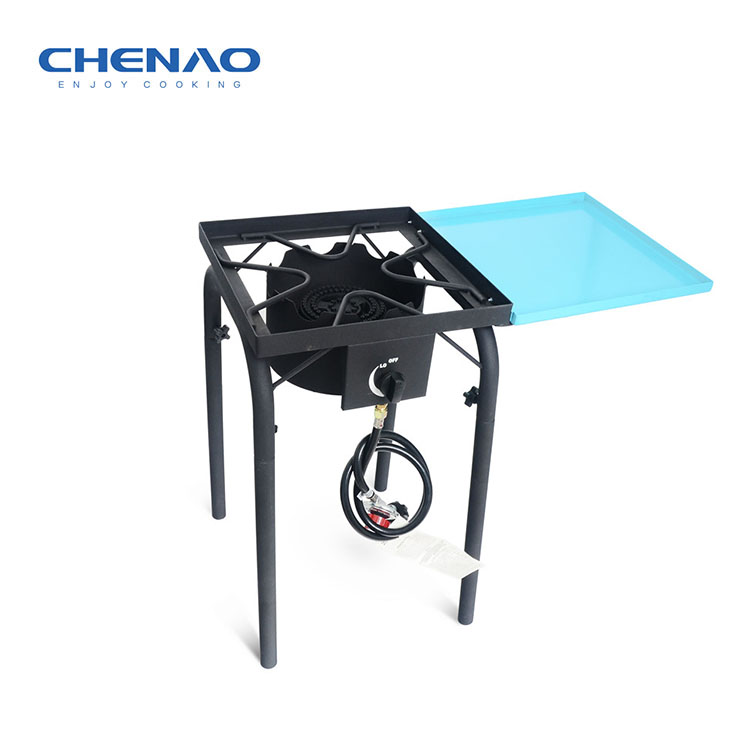 Stand has detachable legs for easy storage heavy duty cast iron explore gas stove