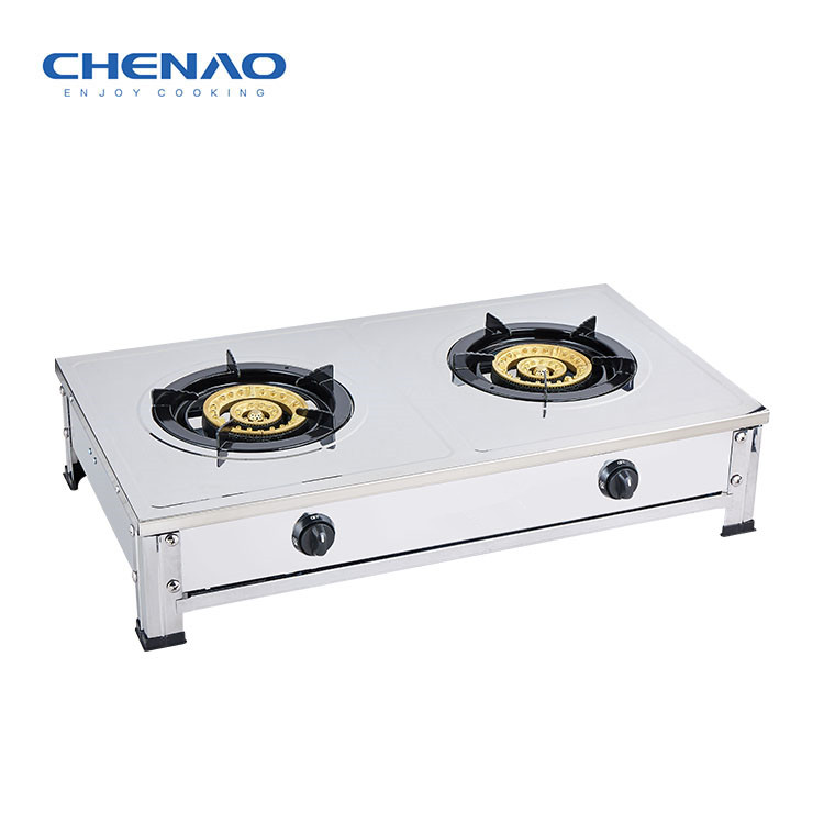 145mm 2 burner stainless steel stove gas appliance