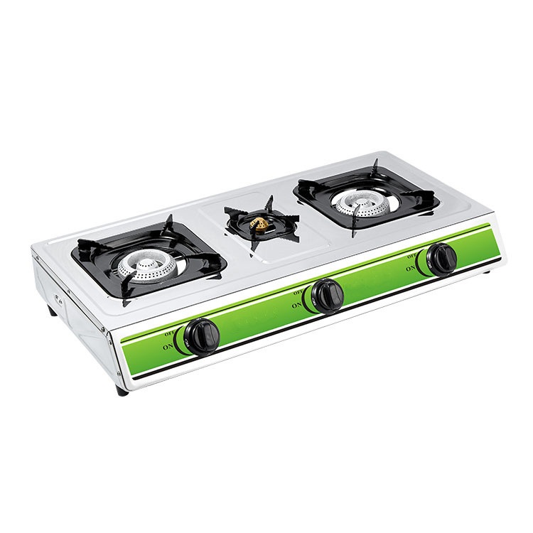 Stainless Steel Table Gas Stove-2 Burner Cast Iron Gas Burner